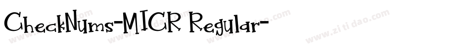 CheckNums-MICR Regular字体转换